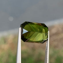 9.55ct Chartreuse Green Australian Sapphire, Emerald Shape