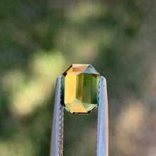 1.82ct Green Yellow Parti Sapphire, Emerald Shape