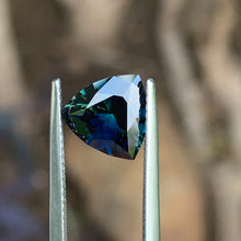 2.9ct Dark Blue Green Sapphire, Trillion