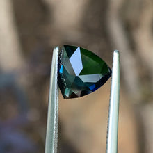 2.9ct Dark Blue Green Sapphire, Trillion