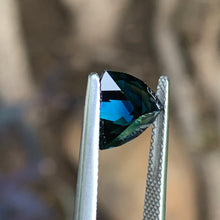 2.9ct Dark Blue Green Sapphire, Trillion