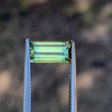 2.52ct Yellow Green Parti Sapphire, Baguette Shape