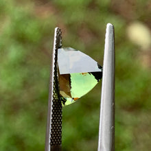 4.18ct Green Parti Flawless Sapphire, Trillion