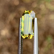 3.86ct Tiger Striped Parti Sapphire, Emerald Shape