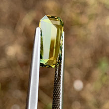 3.86ct Tiger Striped Parti Sapphire, Emerald Shape