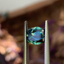3.25ct Teal/Yellow Parti Australian Sapphire, Cushion