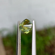 1.61ct Green Parti Sapphire, Cushion