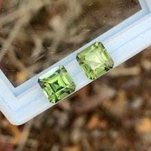 3.64tcw Pair of Green Sapphires, Octagon