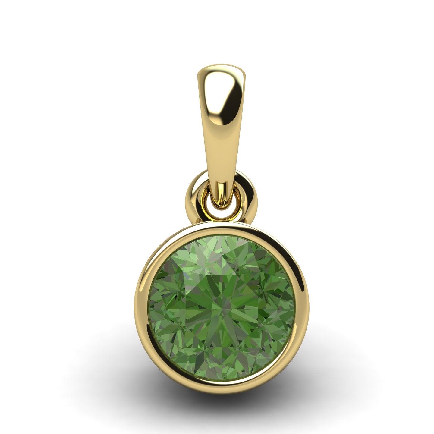 Bezel Set Solitaire Pendant