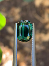 3.61ct Green Australian Sapphire, Long Cushion
