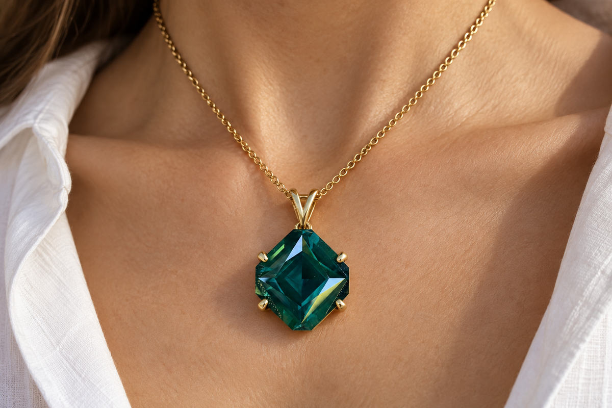 AI-generated jewellery design concept; appearance and scale are approximate