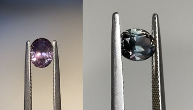 1.45ct Green/Pink Colour Change Sapphire, Oval
