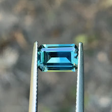 2.05ct Mint/Teal Bi Color Sapphire, Parti Sapphire, Emerald Shape