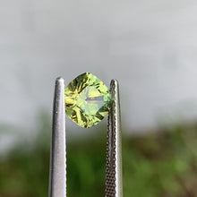 1.61ct Green Parti Sapphire, Cushion