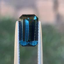 2.83ct Blue Green Parti Sapphire, Emerald Shape
