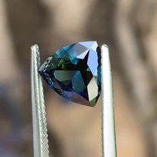 2.9ct Dark Blue Green Sapphire, Trillion