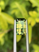 3.95ct Tiger Striped Parti Sapphire, Emerald Shape