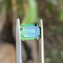 4.13ct Green Australian Sapphire, Emerald Shape