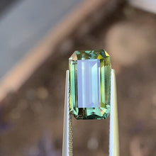 7.95ct Green Parti Sapphire, Emerald Shape
