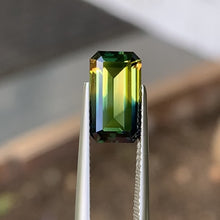 4.09ct Yellow Blue Parti Australian Sapphire, Emerald Shape