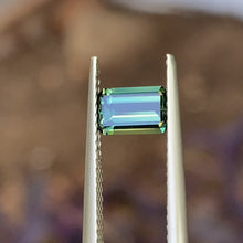 0.98ct Green Australian Sapphire, Emerald Shape