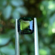 3.32ct Dark Green Blue Sapphire, Octagon