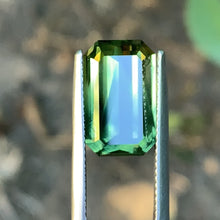 8.22ct  Bi Color Parti Sapphire, Emerald Shape