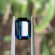 4.24ct Dark Blue Sapphire, Emerald Shape