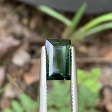 3.0ct Deep Sea Green Sapphire, Baguette Shape