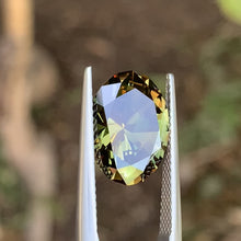 6.33ct Chartreuse Green Australian Sapphire, Oval