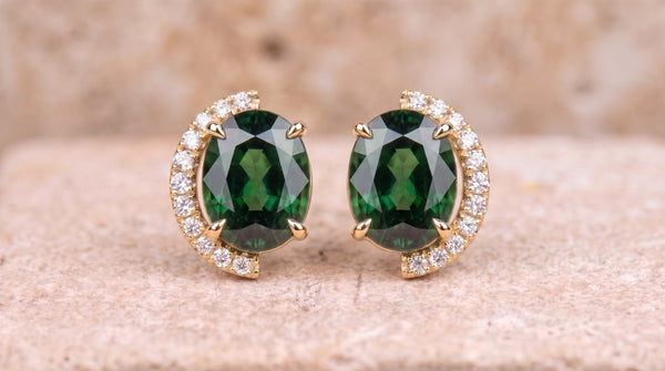 The Lunette Crescent Stud Earrings